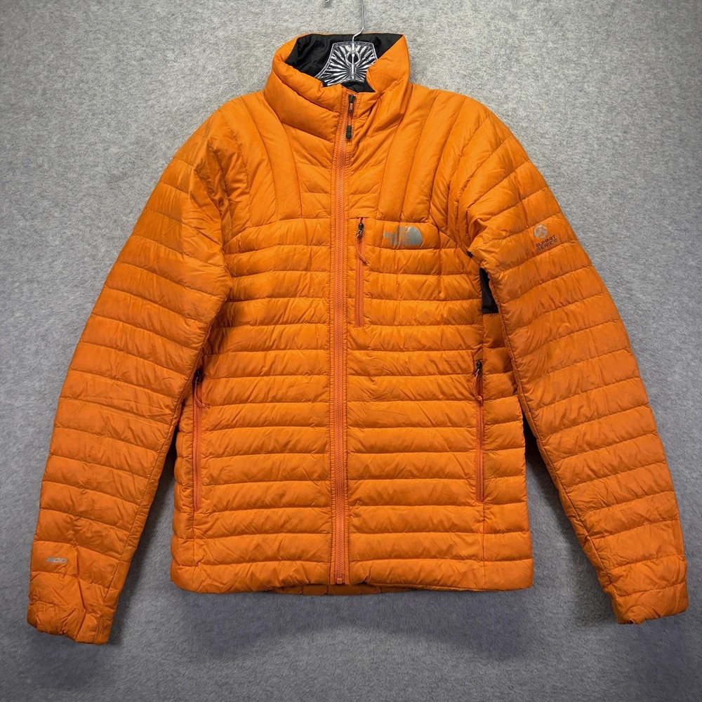 The North Face Jacket Mens Small Orange Summit Series 800 Down Insulated Puffer